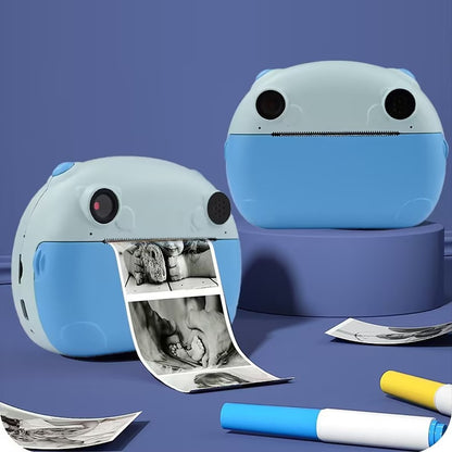 KDC-0013B 2.4 inch Screen HD Instant Camera Dual Lens Thermal Printing Kids Camera, with 32G TF Card + Card Reader