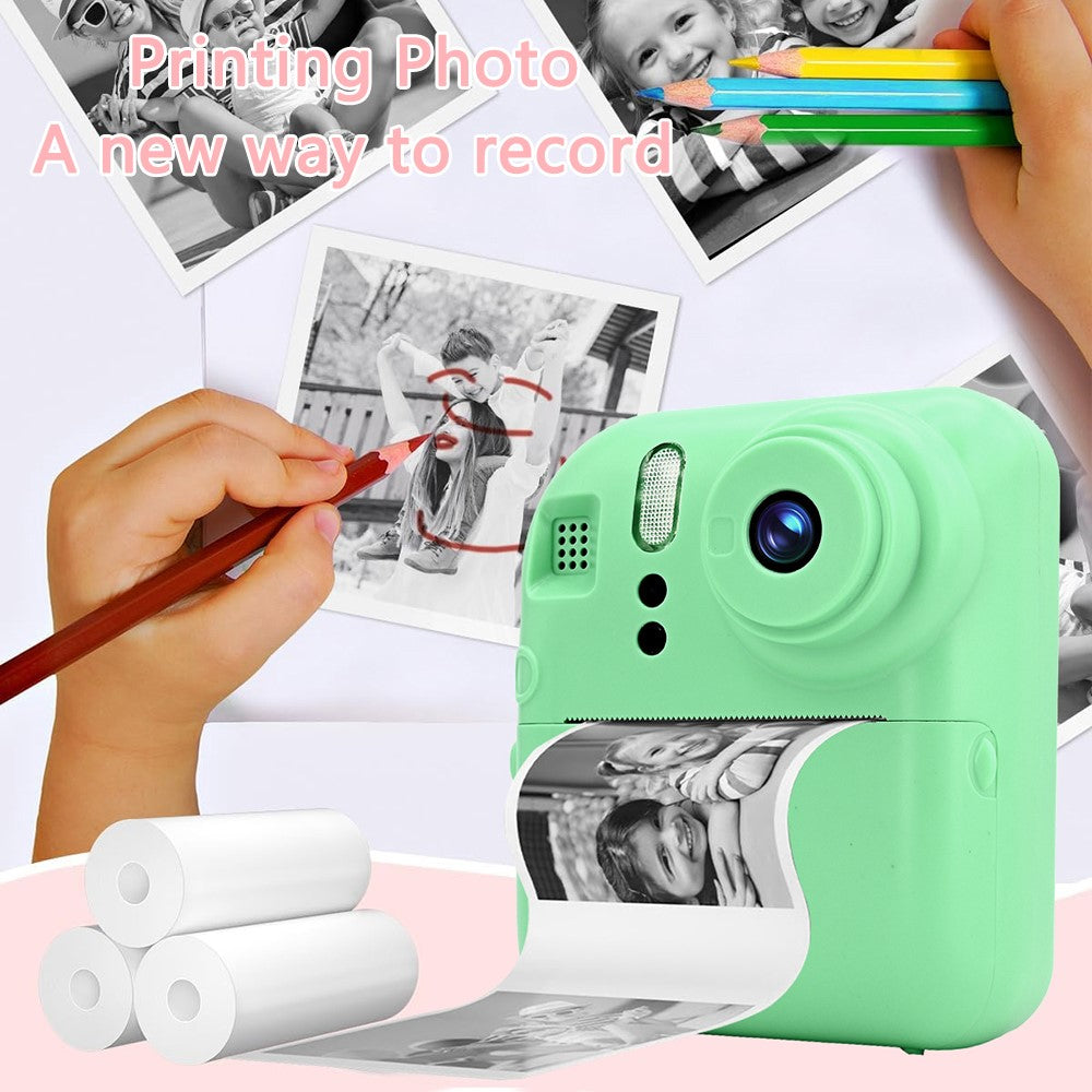 KDC-0013E 2.4-inch Screen Dual Lens Kids Instant Camera Photo Thermal Printing Camera Toy