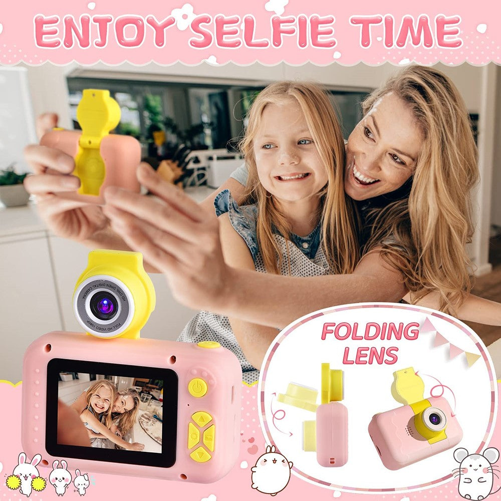 KDC-0025 180 Degree Flip Lens 2.0 Inch Screen Mini Kids Camera Video Recorder, without Silicone Case