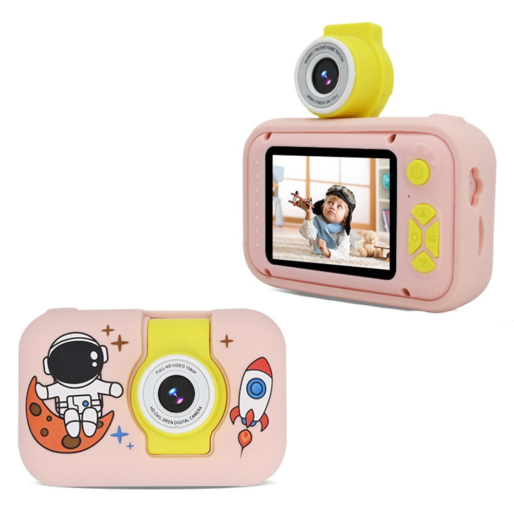 KDC-0025 2.0 Inch Screen Mini Kids Camera 180 Degree Flip Lens Video Recorder, with 32G TF Card + Card Reader