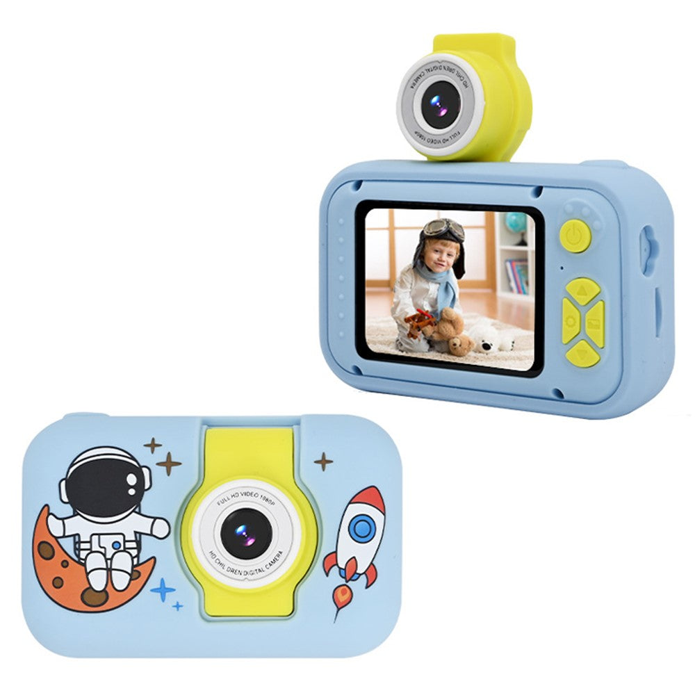 KDC-0025 2.0 Inch Screen Mini Kids Camera 180 Degree Flip Lens Video Recorder, with 32G TF Card + Card Reader