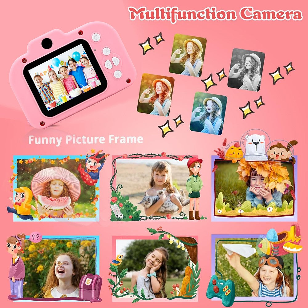 KDC-0025A 2.0 inch Screen HD Kids Camera Toy Dual Lens Digital Camera Video Recorder