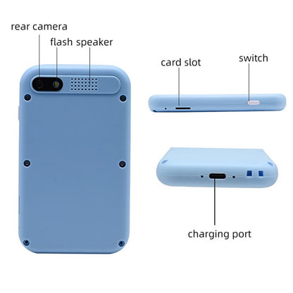 KDC-0027A 2.4 inch Screen Kid's Phone Toy Digital Camera Children Educational Toy (32G TF Card+Card Reader)