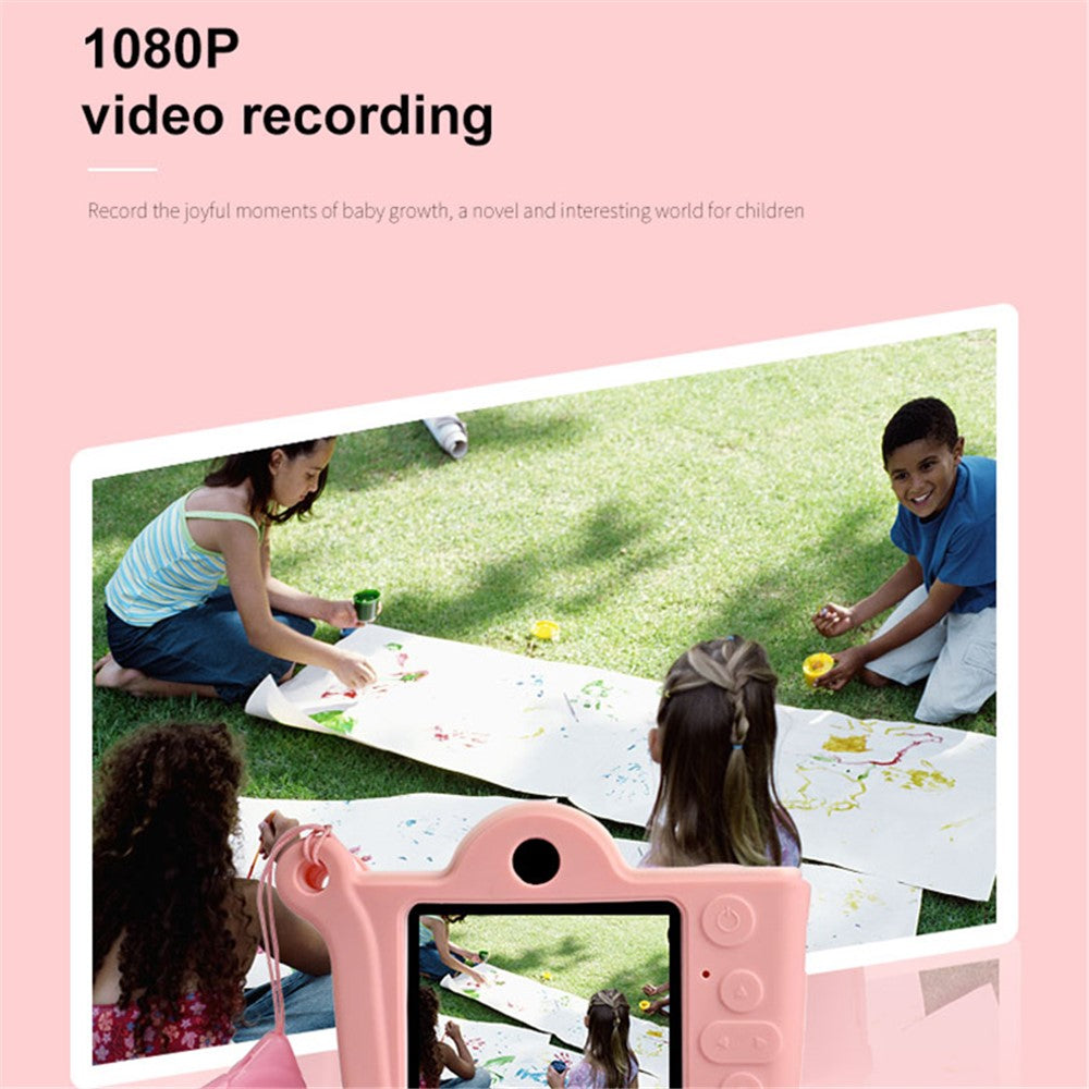 KDC-0026A 2.0 inch Screen Kids Camera Toy HD Dual Lens Camera Video Recorder, 32G TF Card+Card Reader