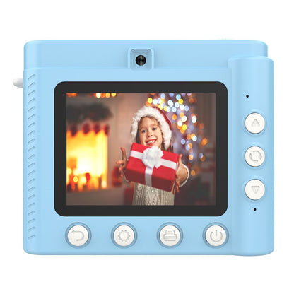 P6 2.8 Inch IPS Screen Kids Instant Print Camera HD Dual Lens Video Recorder, with 32G Memory Card + Card Reader
