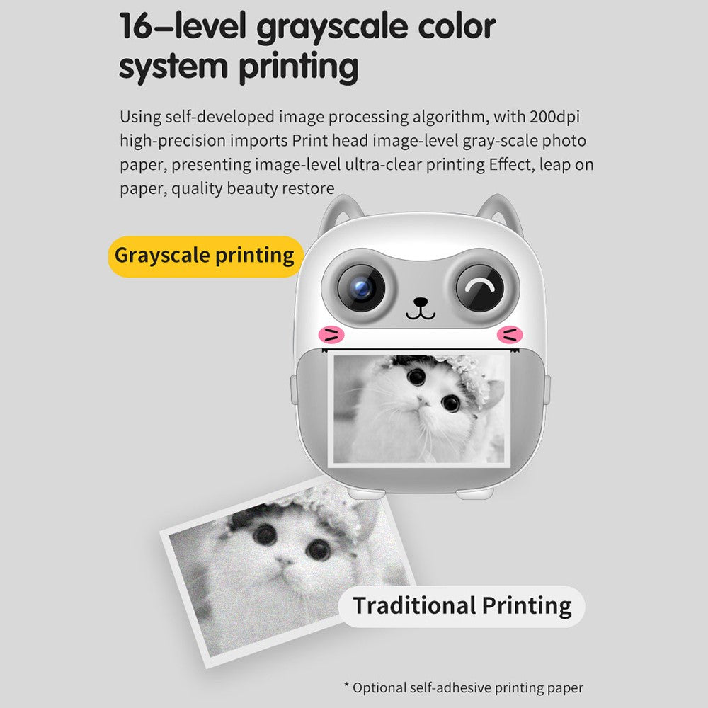 S5 2.4-Inch HD Dual Lens Cartoon Kids Instant Print Camera MP3 Player Video Recorder, with 32G Memory Card + Card Reader