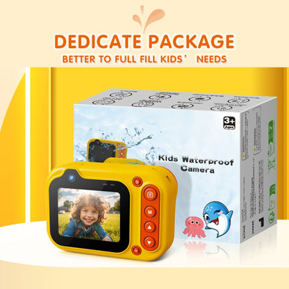 D60 3m Underwater 2.4-Inch IPS Screen Dual Lens Kids Camera with 32G Memory Card + Card Reader, No Tripod