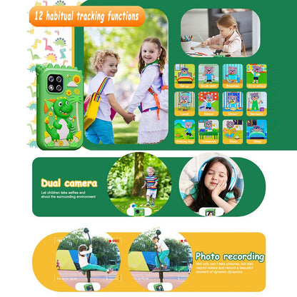 Z10 2.8 Inch Cartoon Animal Dual Lens Touch Screen Kids Camera Toy Phone Built-In Games