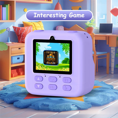 P79 Photo Instant Print Kids Digital Camera Fun Game HD 1080P Dual Lens Camera with 32G Memory Card