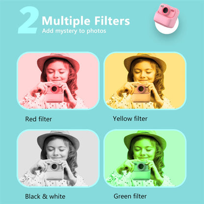 P79 Photo Instant Print Kids Digital Camera Fun Game HD 1080P Dual Lens Camera with 32G Memory Card