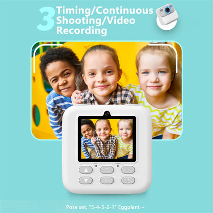 P79 Photo Instant Print Kids Digital Camera Fun Game HD 1080P Dual Lens Camera with 32G Memory Card