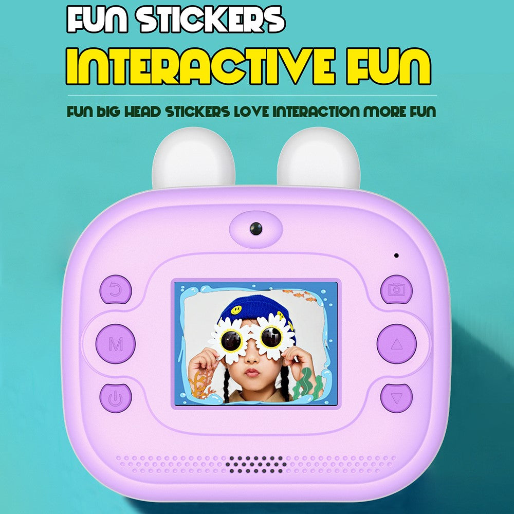 Q9 2.0-inch Screen 48MP HD Instant Camera Kids Thermal Photo Printer with 32G TF Card + Card Reader