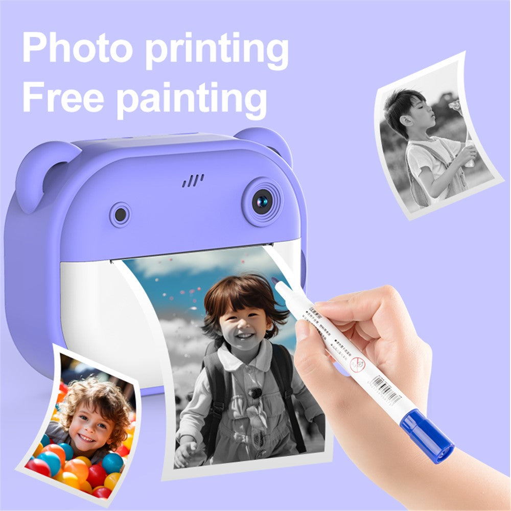 Y600 2.0-inch Screen Kids 24MP Instant Camera Thermal Printing Photo Printer with 32G TF Card + Card Reader