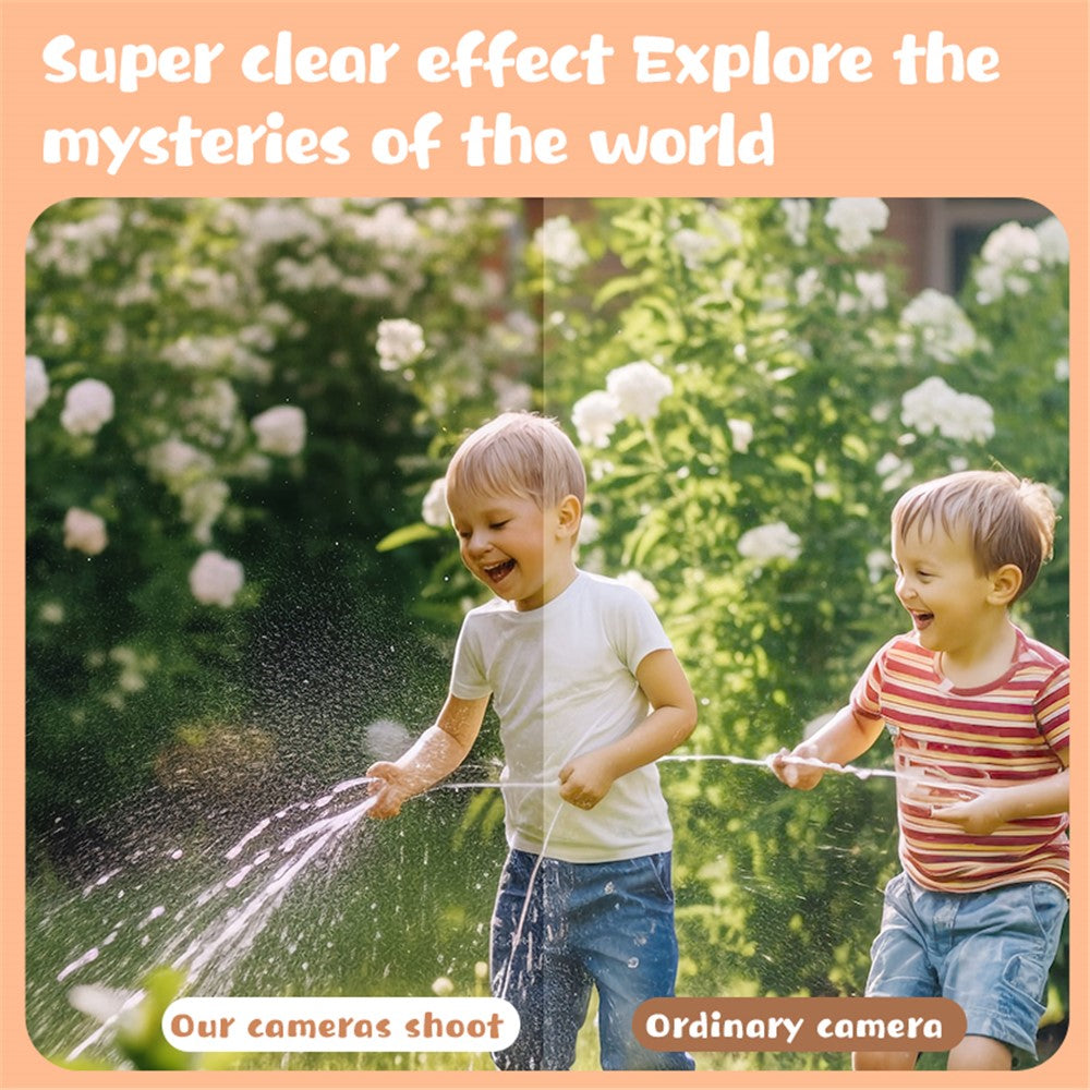 Q2 Kids Camera Toy Cartoon Snail Shaped Children Photo Video Recorder with 32G Memory Card