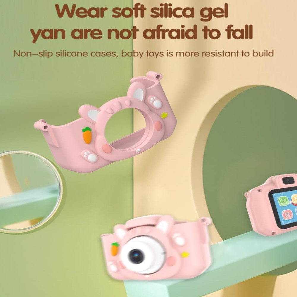 x11s Cartoon Rabbit Shaped Kids Camera Toy Children Photo Video Recorder with 32G Memory Card