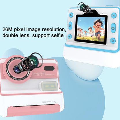 D101 2.4-inch HD Screen Dual Lens Kids Instant Camera Photo Thermal Printer with 32G Memory Card