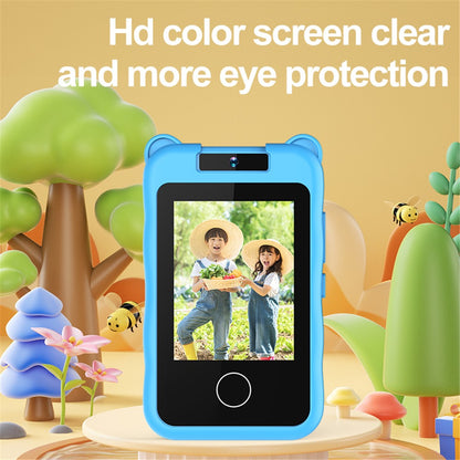 AC100 Cartoon Pattern 2.8-inch Touch Screen Kids Camera Game Music Alarm Clock HD Video Recorder