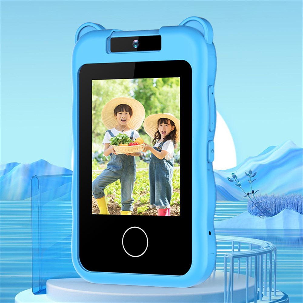 AC100 Cartoon Pattern 2.8-inch Touch Screen Kids Camera Game Music Alarm Clock HD Video Recorder