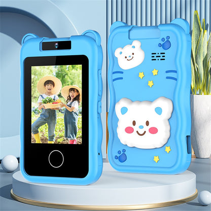 AC100 Cartoon Pattern 2.8-inch Touch Screen Kids Camera Game Music Alarm Clock HD Video Recorder