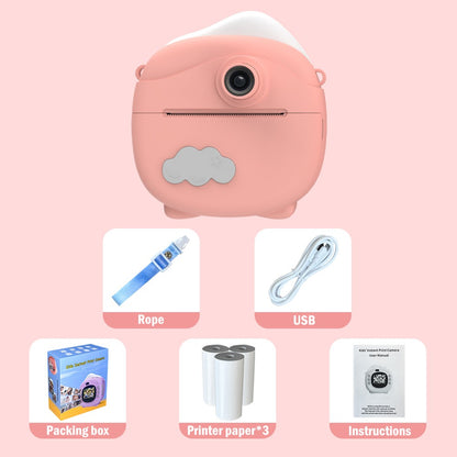 D10 2.0-inch IPS Screen Kids Camera Instant Print 1080P Digital Camera Toy with Printing Paper