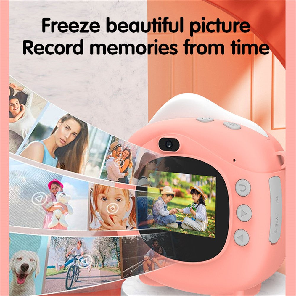 D10 2.0-inch IPS Screen Kids Camera Instant Print 1080P Digital Camera Toy with Printing Paper