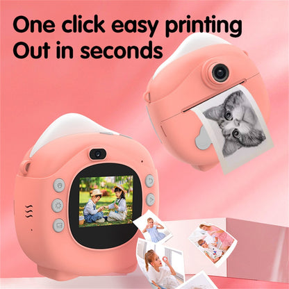 D10 2.0-inch IPS Screen Kids Camera Instant Print 1080P Digital Camera Toy with Printing Paper