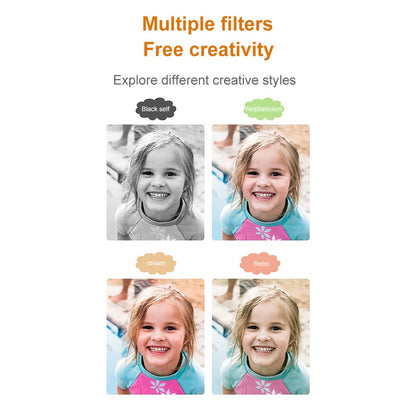 X7S 2.0-inch LCD HD Screen Kids Cartoon Digital Camera Front Rear Dual Camera Portable Small SLR Camera