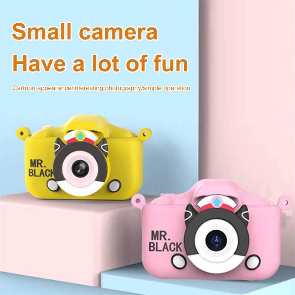 X7S 2.0-inch LCD HD Screen Kids Cartoon Digital Camera Front Rear Dual Camera Portable Small SLR Camera