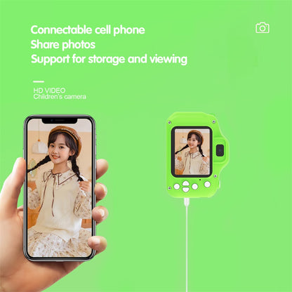 X9S 2-inch LCD Screen 4K Dual Lens Children Camera Cute Frog Kids Anti-Drop Digital Camera with Shouder Strap