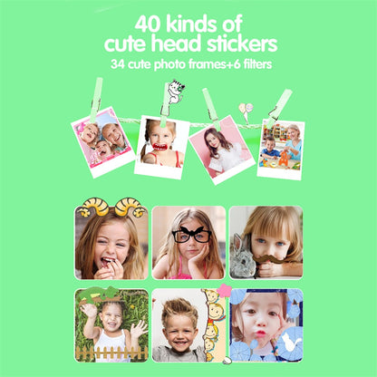 X9S 2-inch LCD Screen 4K Dual Lens Children Camera Cute Frog Kids Anti-Drop Digital Camera with Shouder Strap