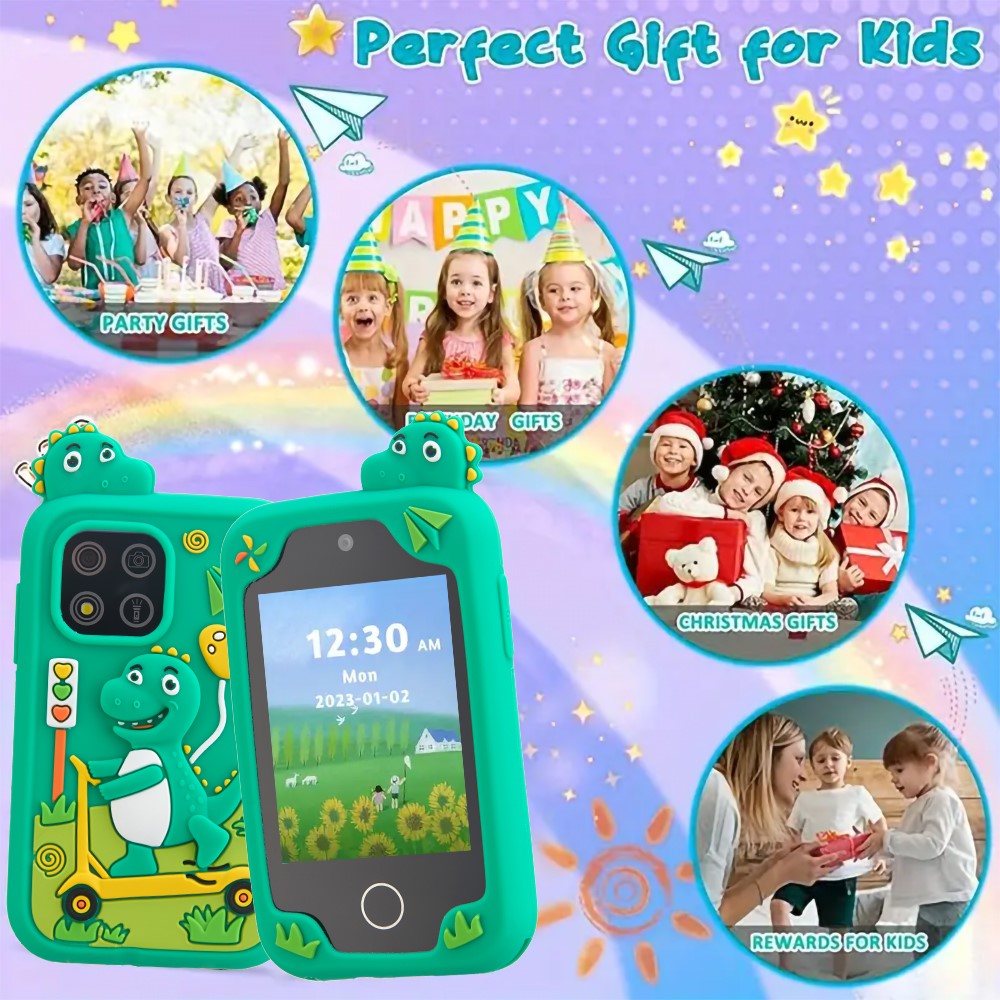 Z10S 2.8-inch Touch Screen Kids Toy Phone Camera Dual Lens Alarm Clock Video Recorder