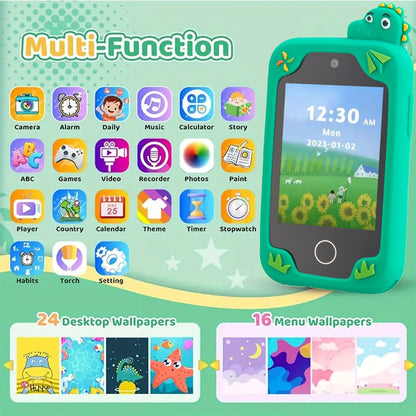 Z10S 2.8-inch Touch Screen Kids Toy Phone Camera Dual Lens Alarm Clock Video Recorder