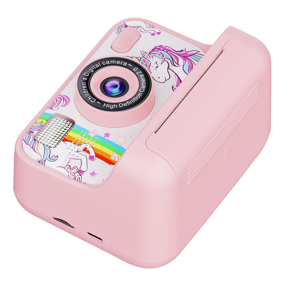 Z12 2.4-inch Mini Children HD Dual Lens Instant Camera Photo Printer with 32G TF Card