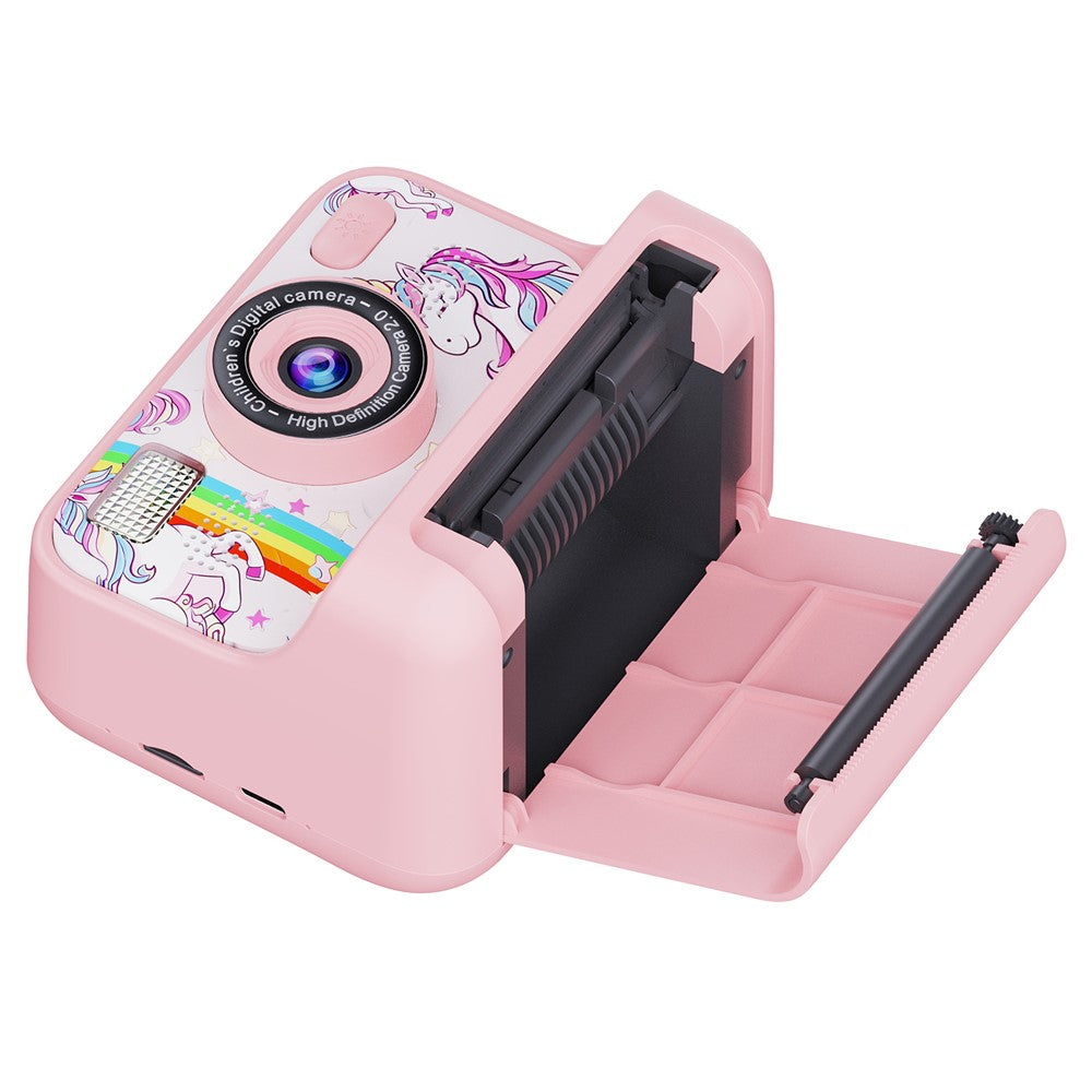 Z12 2.4-inch Mini Children HD Dual Lens Instant Camera Photo Printer with 32G TF Card