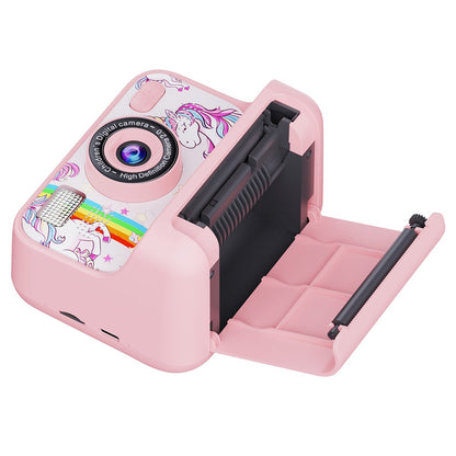Z12 2.4-inch Mini Children HD Dual Lens Instant Camera Photo Printer with 32G TF Card