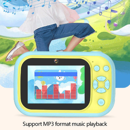 P1S HD Kids Camera 3.5-inch Inkless Print Camera 1080P Portable Cute Mini Camera Support MP3