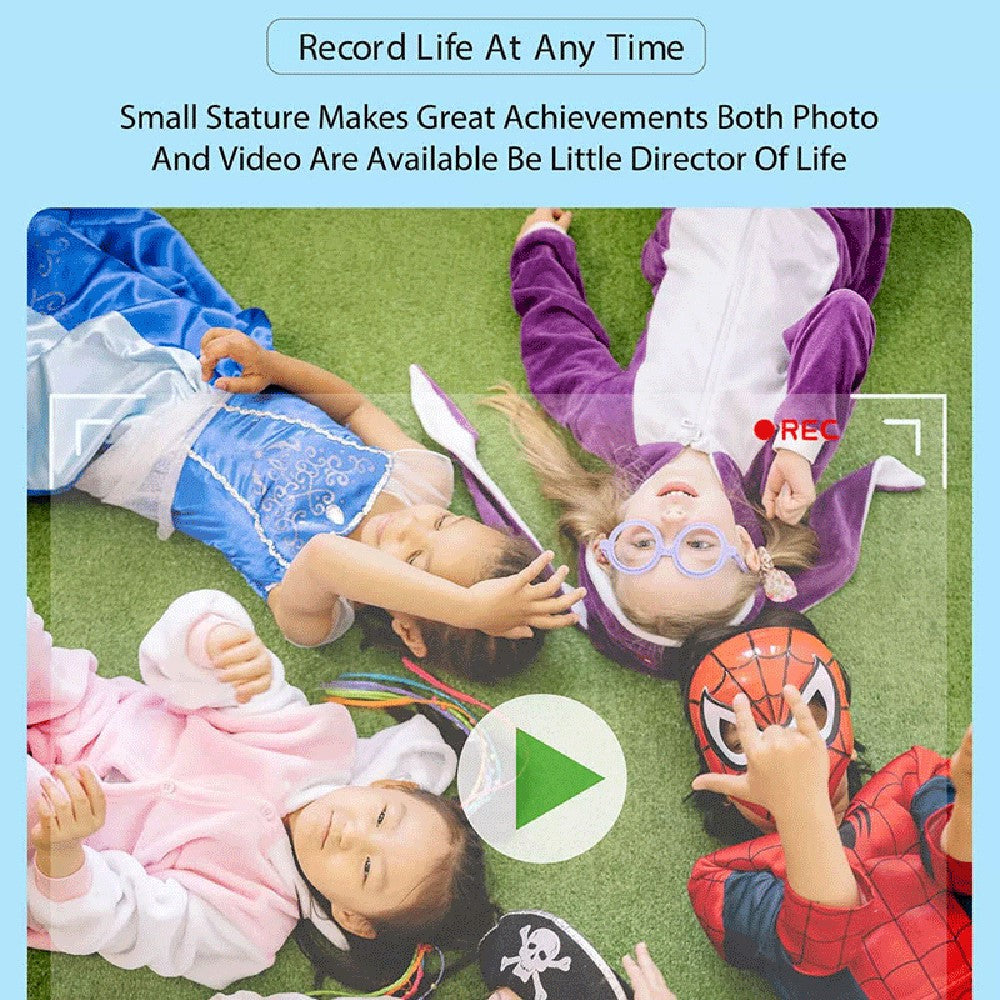 P1S HD Kids Camera 3.5-inch Inkless Print Camera 1080P Portable Cute Mini Camera Support MP3