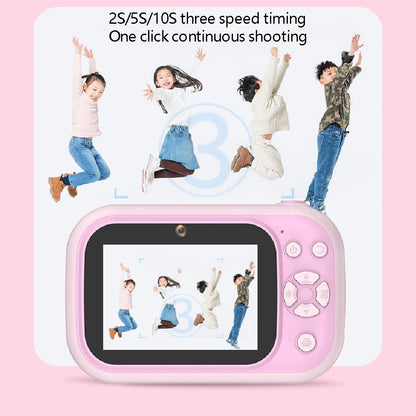 P1S HD Kids Camera 3.5-inch Inkless Print Camera 1080P Portable Cute Mini Camera Support MP3