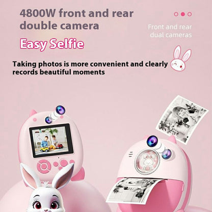 FB-001B HD Dual Lens 2.4 Inch Instant Print Camera with Built-In Games 10x Zoom Kids Camera