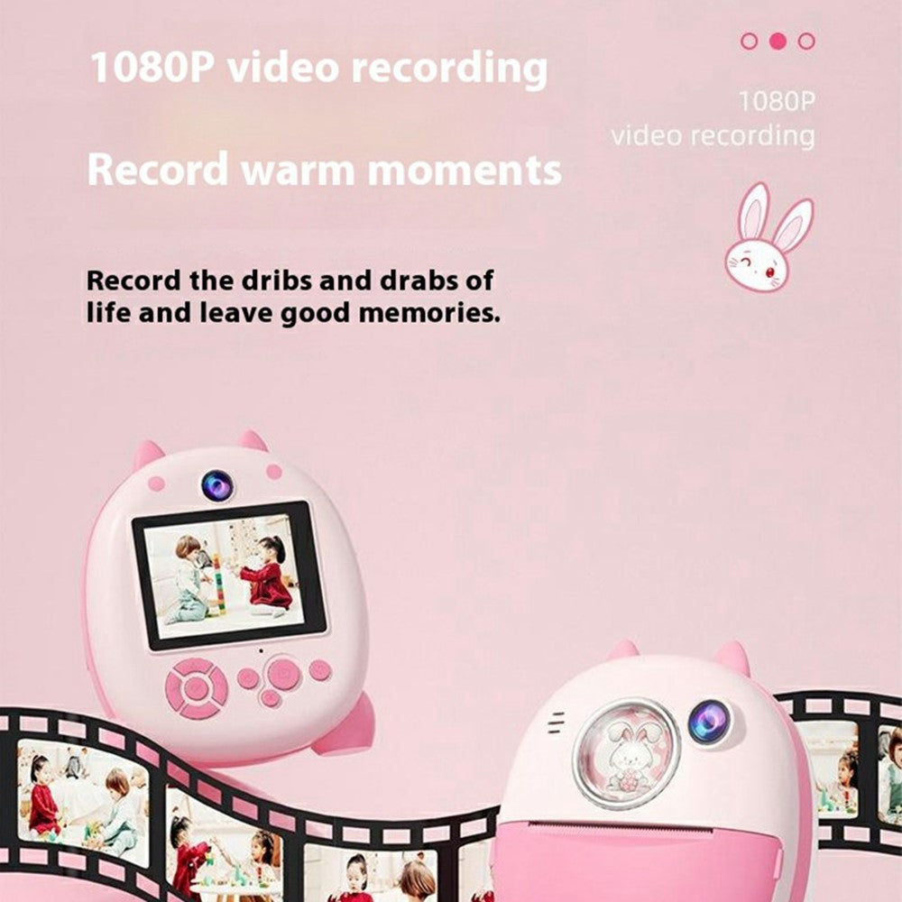 FB-001B HD Dual Lens 2.4 Inch Instant Print Camera with Built-In Games 10x Zoom Kids Camera