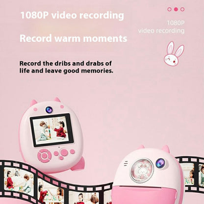 FB-001B HD Dual Lens 2.4 Inch Instant Print Camera with Built-In Games 10x Zoom Kids Camera