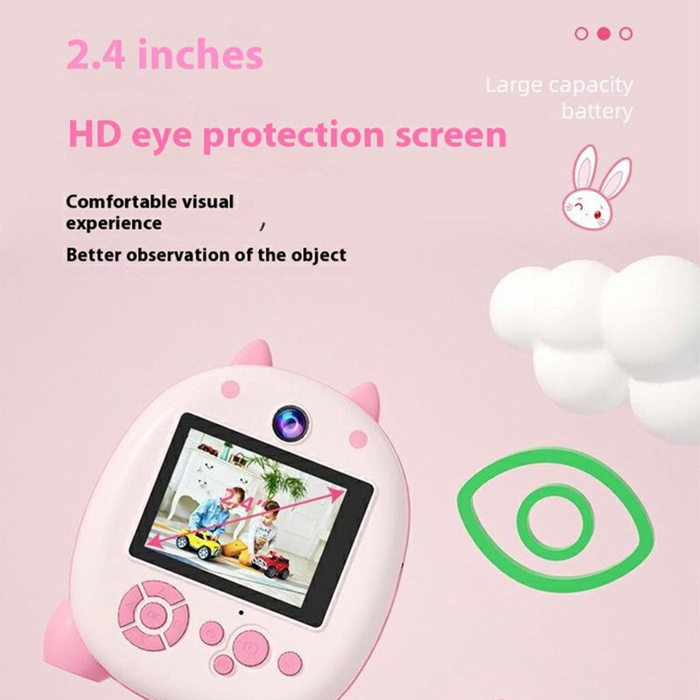 FB-001B HD Dual Lens 2.4 Inch Instant Print Camera with Built-In Games 10x Zoom Kids Camera