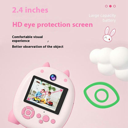 FB-001B HD Dual Lens 2.4 Inch Instant Print Camera with Built-In Games 10x Zoom Kids Camera
