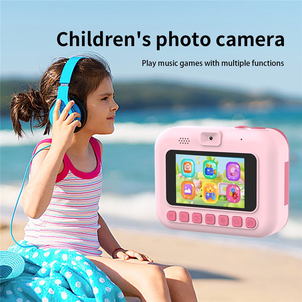 D3 Kids Instant Print Camera 3.0 Inch Screen 1080P Video Photo Digital Camera Birthday Gift