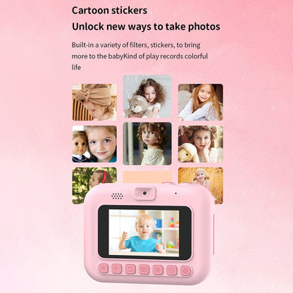 D3 Kids Instant Print Camera 3.0 Inch Screen 1080P Video Photo Digital Camera Birthday Gift