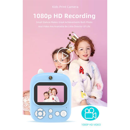 P2 2.4-inch IPS Screen Children Camera Thermal Printer Camera WiFi Printing Camera Support TF Card Storage
