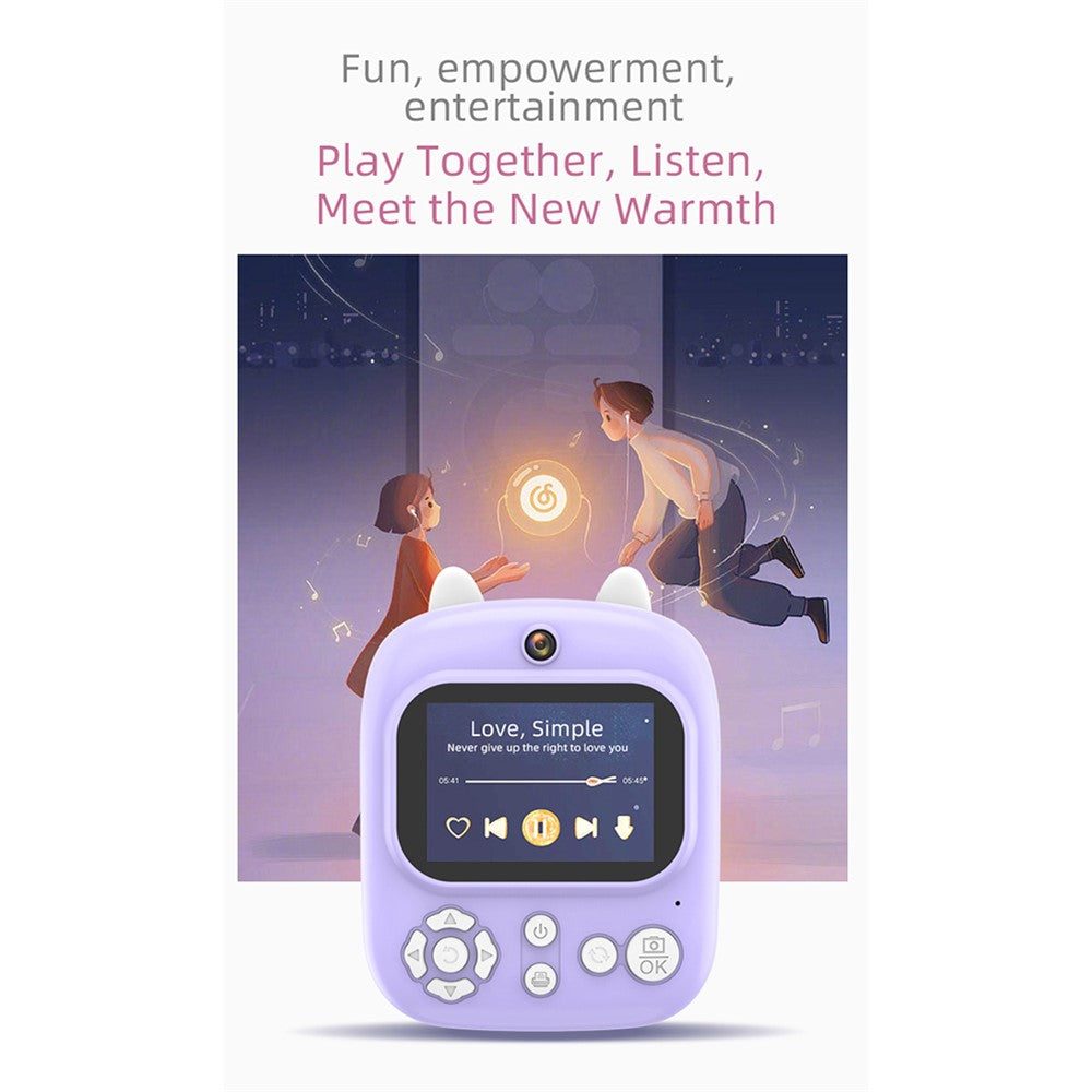 P2 2.4-inch IPS Screen Children Camera Thermal Printer Camera WiFi Printing Camera Support TF Card Storage