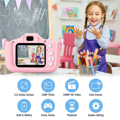 M8 2.0 Inch HD Dual Camera Digital Children Camera with Photo Video Game Support TF Card