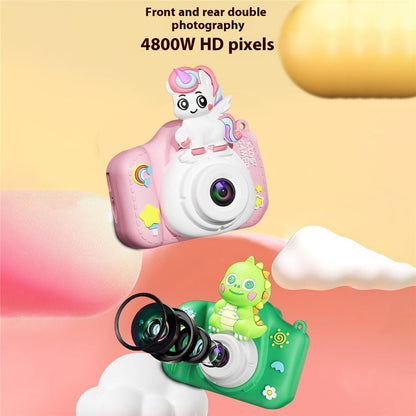 XJ01 2.0 Inch HD Dual Camera Digital Camera with 32GB Card and Reader Cartoon Kids Camera