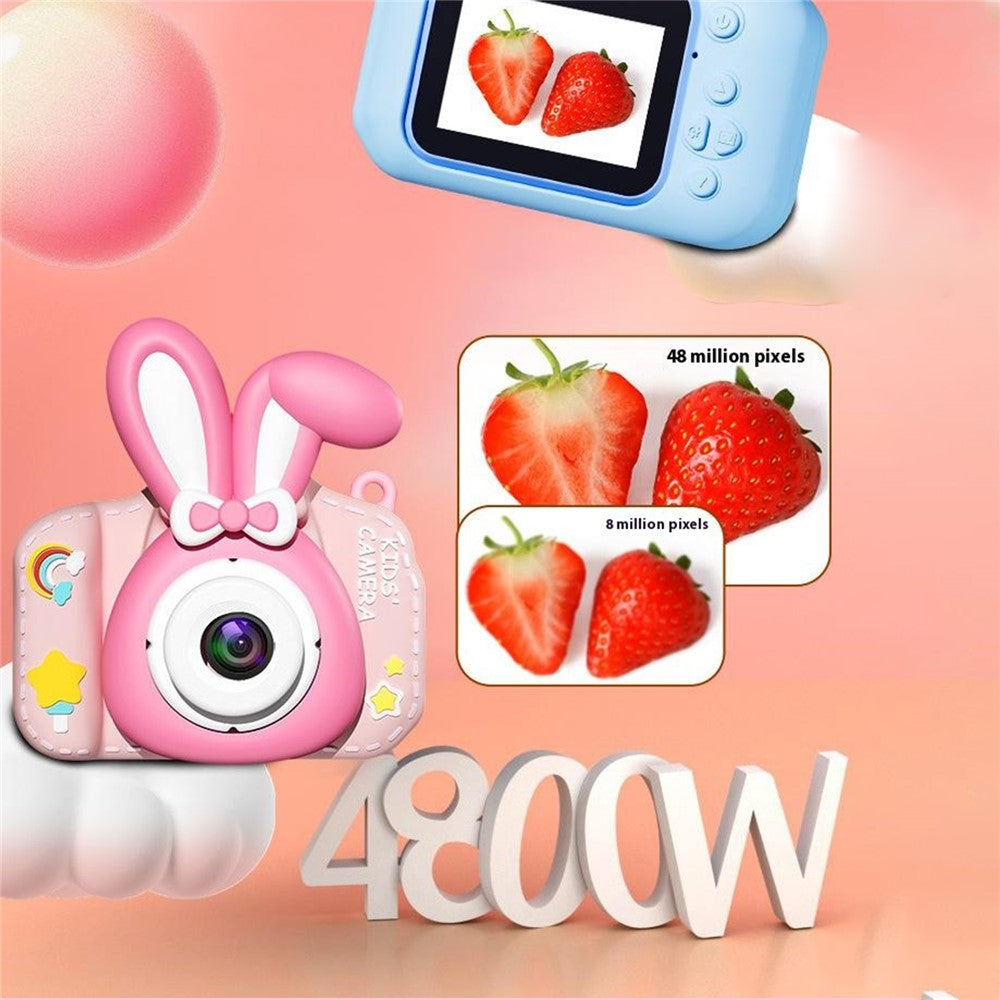 XJ01 2.0 Inch HD Dual Camera Digital Camera with 32GB Card and Reader Cartoon Kids Camera